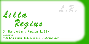 lilla regius business card